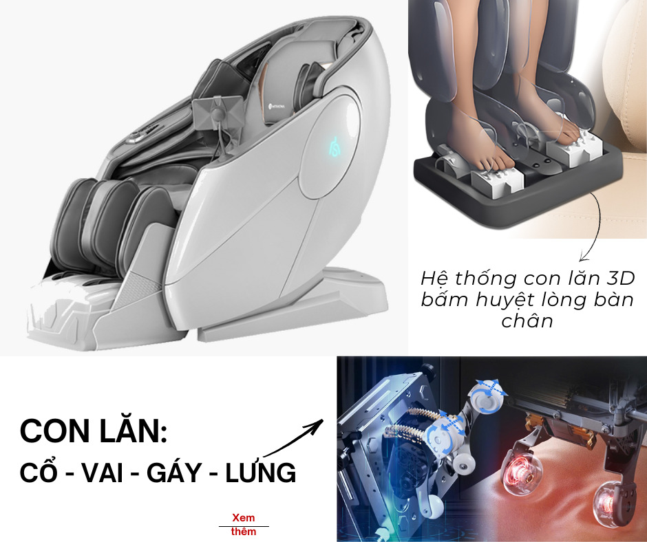 Sử dụng ghế massage Miyakiwa chế độ Shiatsu trị liệu vùng cổ – gáy – đầu