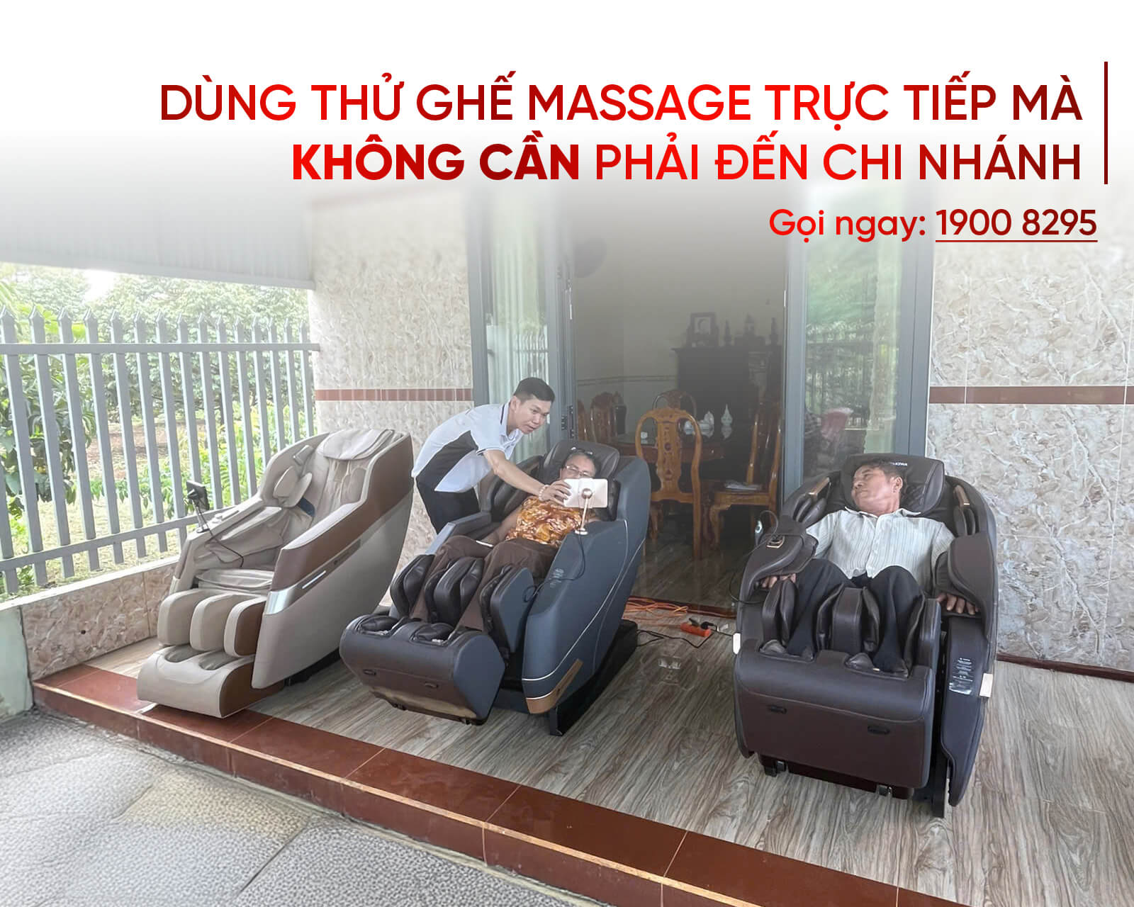 dùng thử ghế massage trực tiếp tại nhà