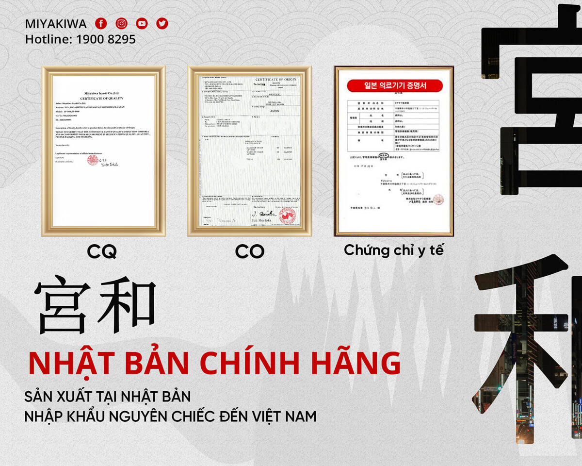 chứng chỉ miyakiwa nhật bản