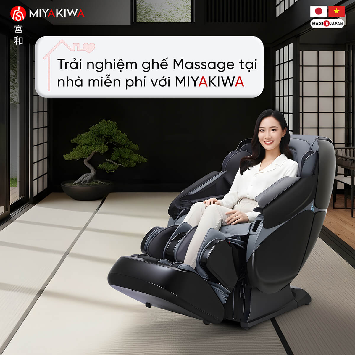 trải nghiệm dùng thử ghế massage tại nhà