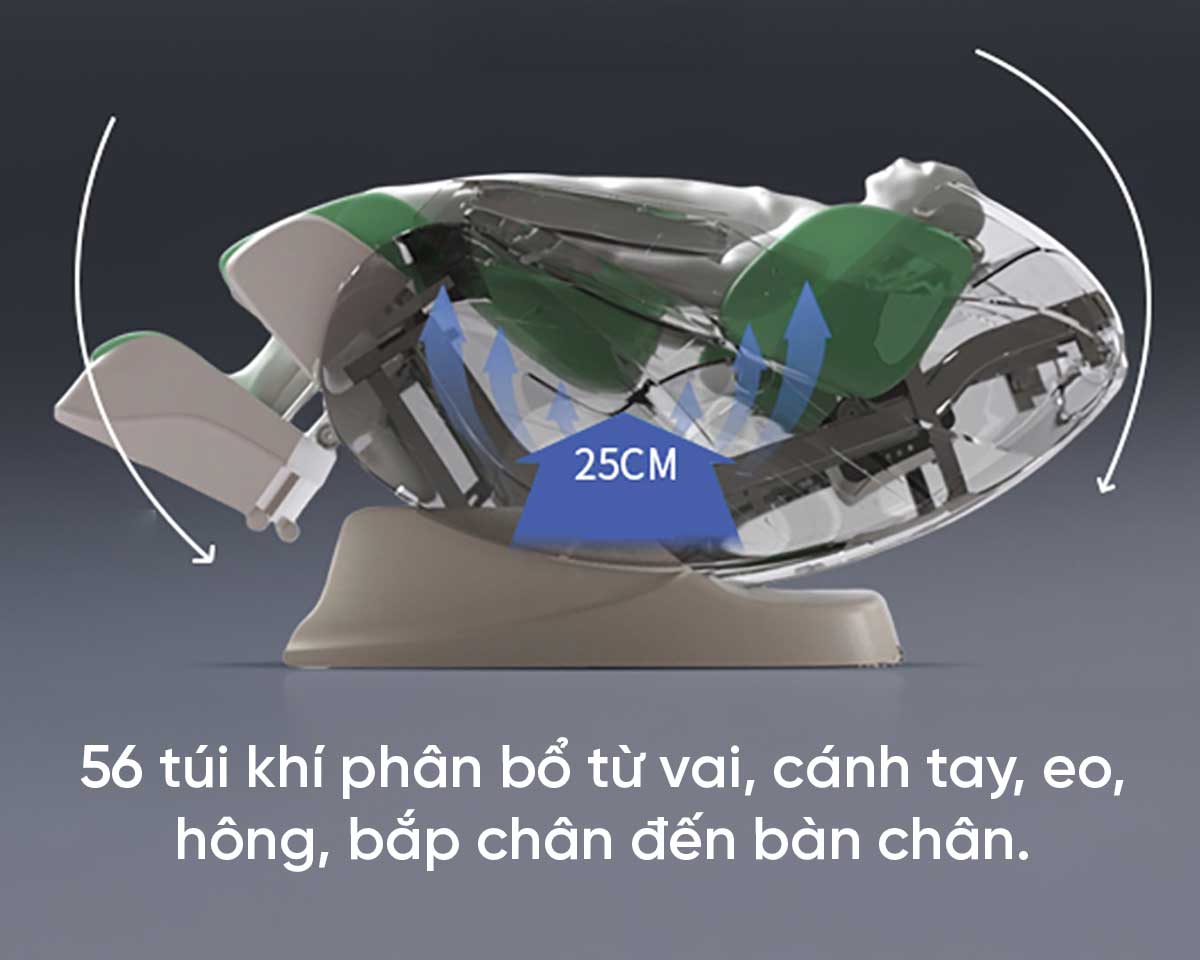 Túi khí ghế massaage miyakiwa jp6000 