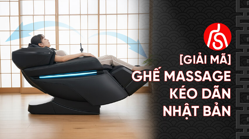 Ghế massage kéo dãn Nhật Bản hoạt động như thế nào ghế massage miyakiwa Nhật Bản