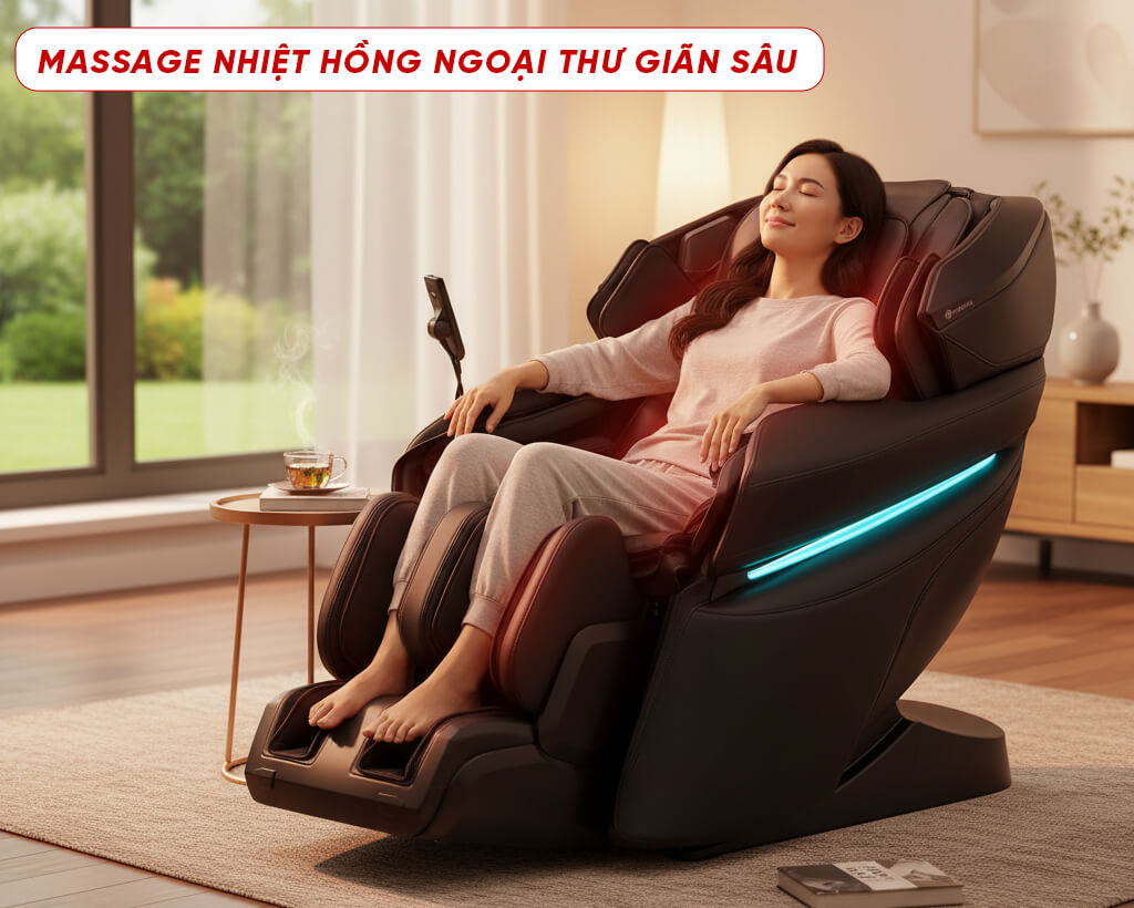 massage nhiệt hồng ngoại hỗ trợ trị liệu