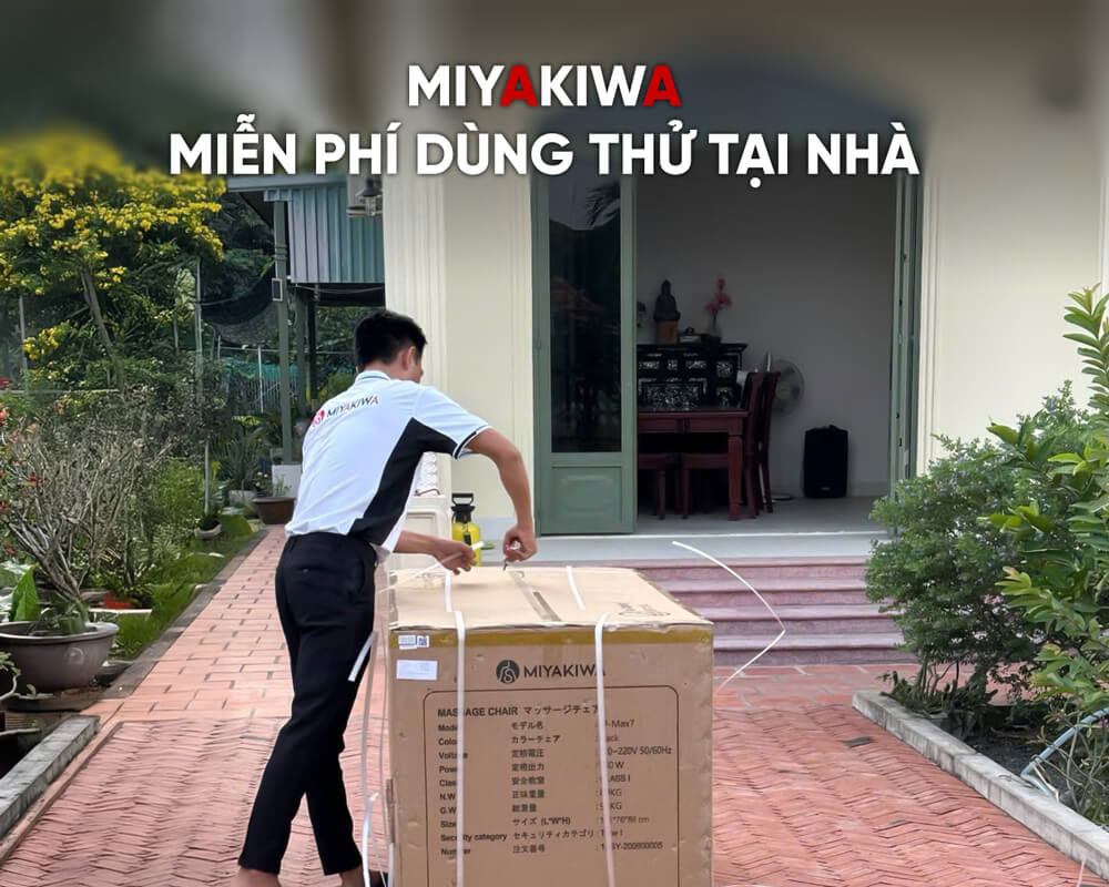 miyakiwa dùng thử ghế massage miễn phí tại nhà