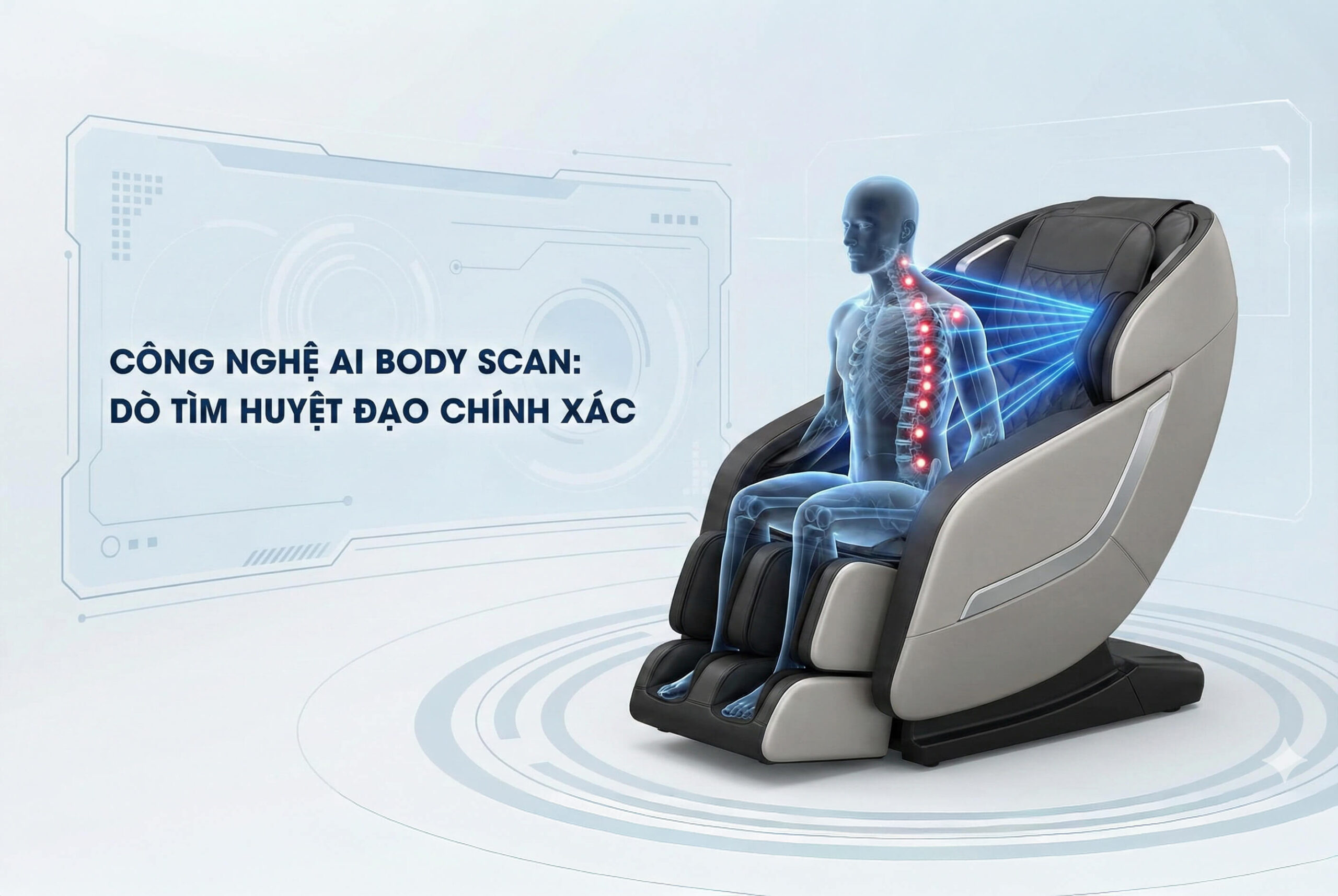 ghế massage chất lượng với công nghệ scan body hiện đại