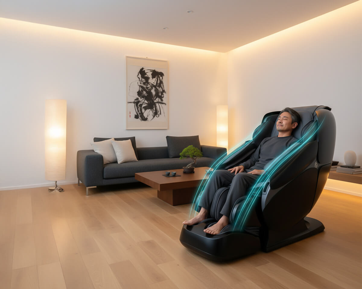 sử dụng ghế massage hỗ trợ giảm đau cổ vai gáy tại nhà
