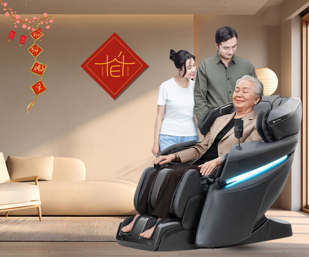 chọn mua ghế massage làm quà tặng bố mẹ ngày Tết