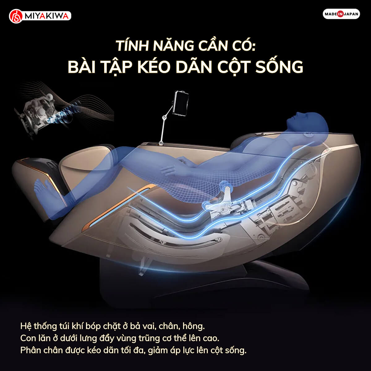 bài tập kéo giãn cột sống là cần thiết cho ghế massage cho người lao động nặng