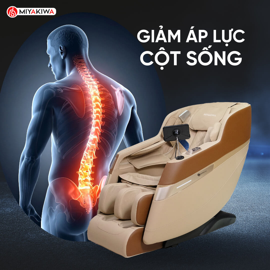 Ghế massage Nhật Bản - giải pháp giảm áp lực cột sống cho người tập Gym