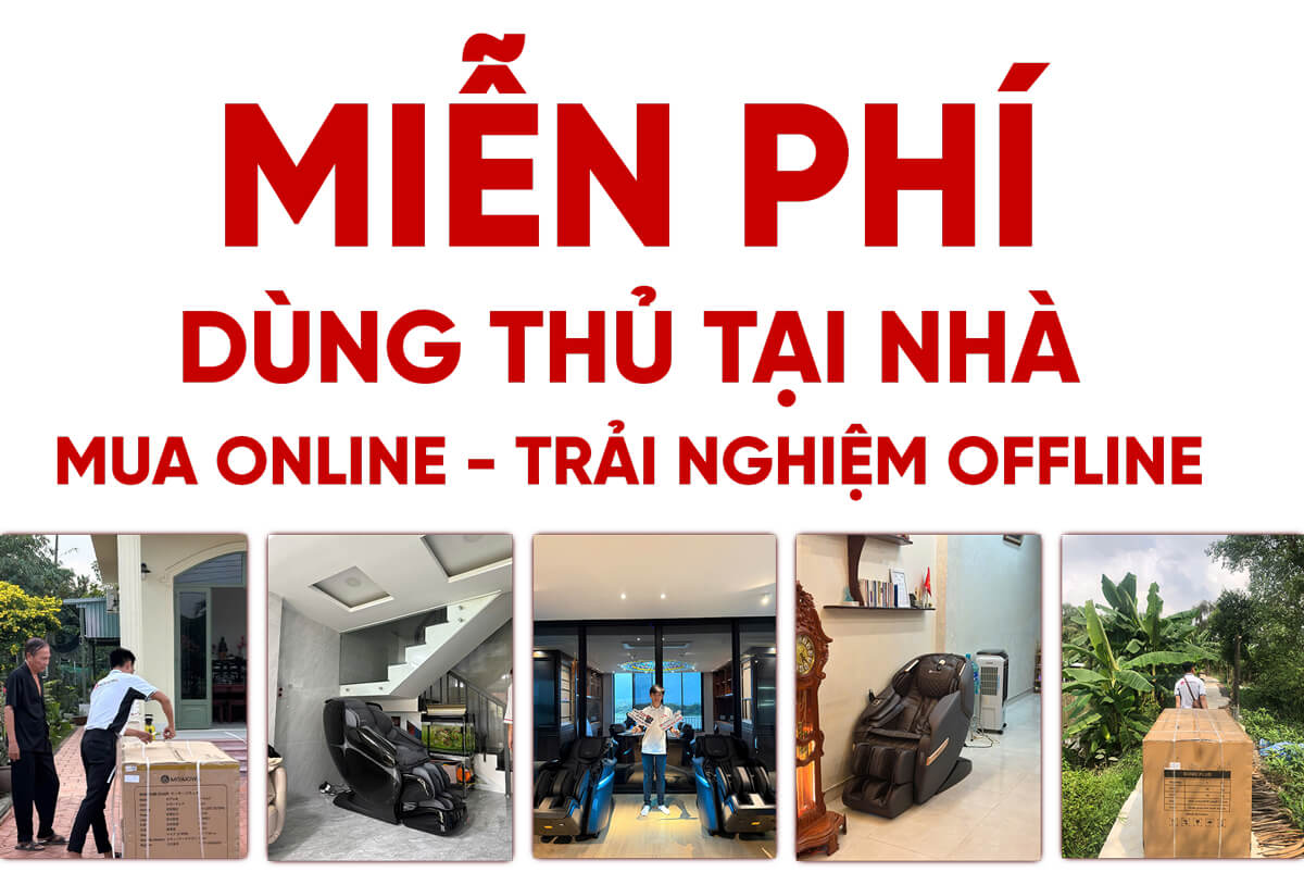 Nên Mua Ghế Massage Nhật Ở Vinh Đặt Hàng Online và trải nghiệm miễn phí tại nhà