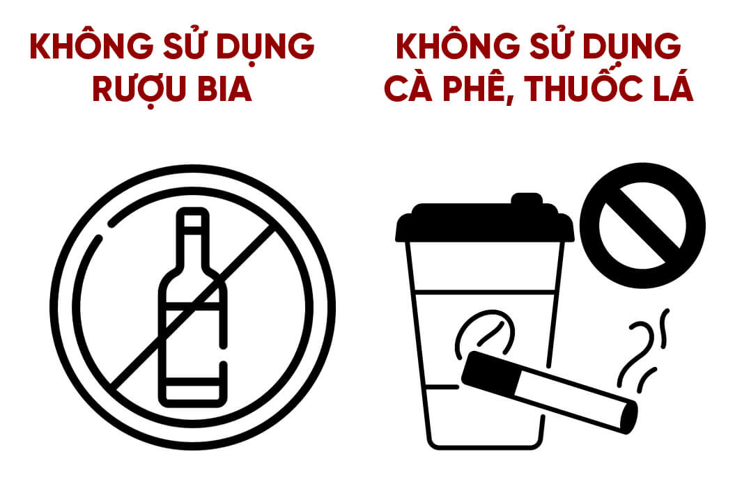 Không sử dụng rượu bia, chất kích thích khi có dấu hiệu tăng huyết áp