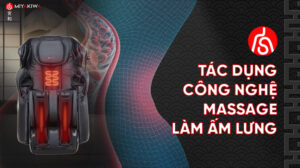 chế độ massage nhiệt hồng ngoại làm ấm lưng