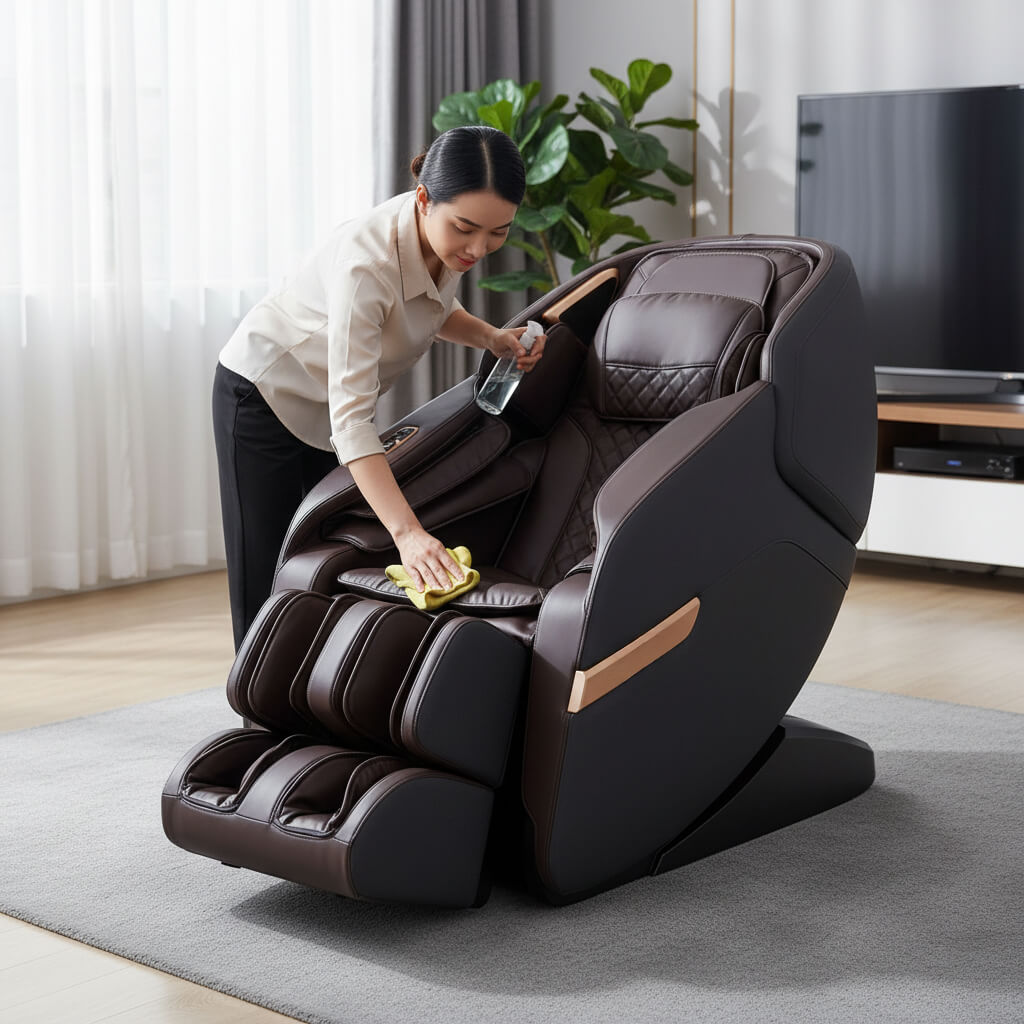 vệ sinh ghế massage định kỳ
